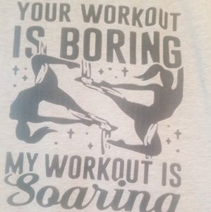 Grey aerialist/ aerial yoga tshirt